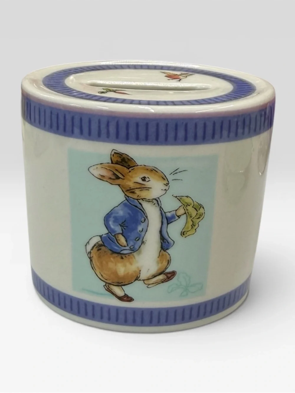 Wedgewood Frederick Warne & Co. Peter Rabbit Kids Money Box Bank Oval 2001 EUC